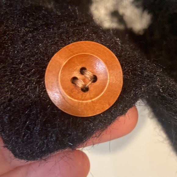 Simply Couture 2XL black and white with wooden buttons cardigan 💕 - Picture 6 of 8